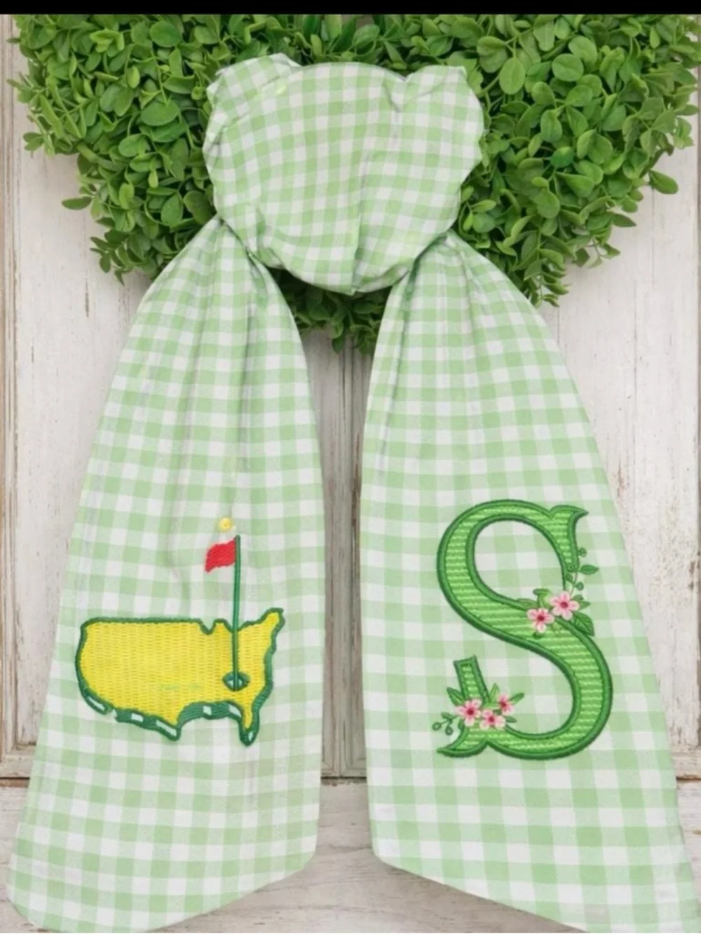Six wreath sashes only / not wreath for sale- various holidays for single door